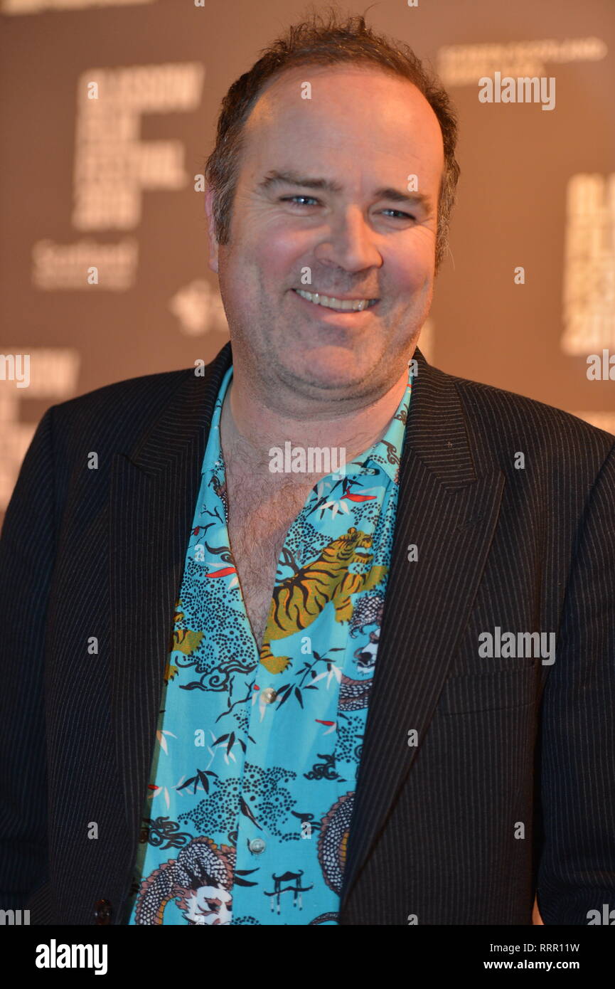 Glasgow, UK. 26th Feb, 2019. Actor/Writer, Greg Hemphill from TV hit show, Still Game, seen on the red carpet at the Glasgow Film Theatre. Credit: Colin Fisher/Alamy Live News Stock Photo