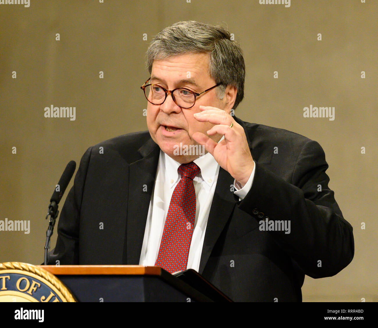 Attorney General William Barr seen at the Department of Justice African