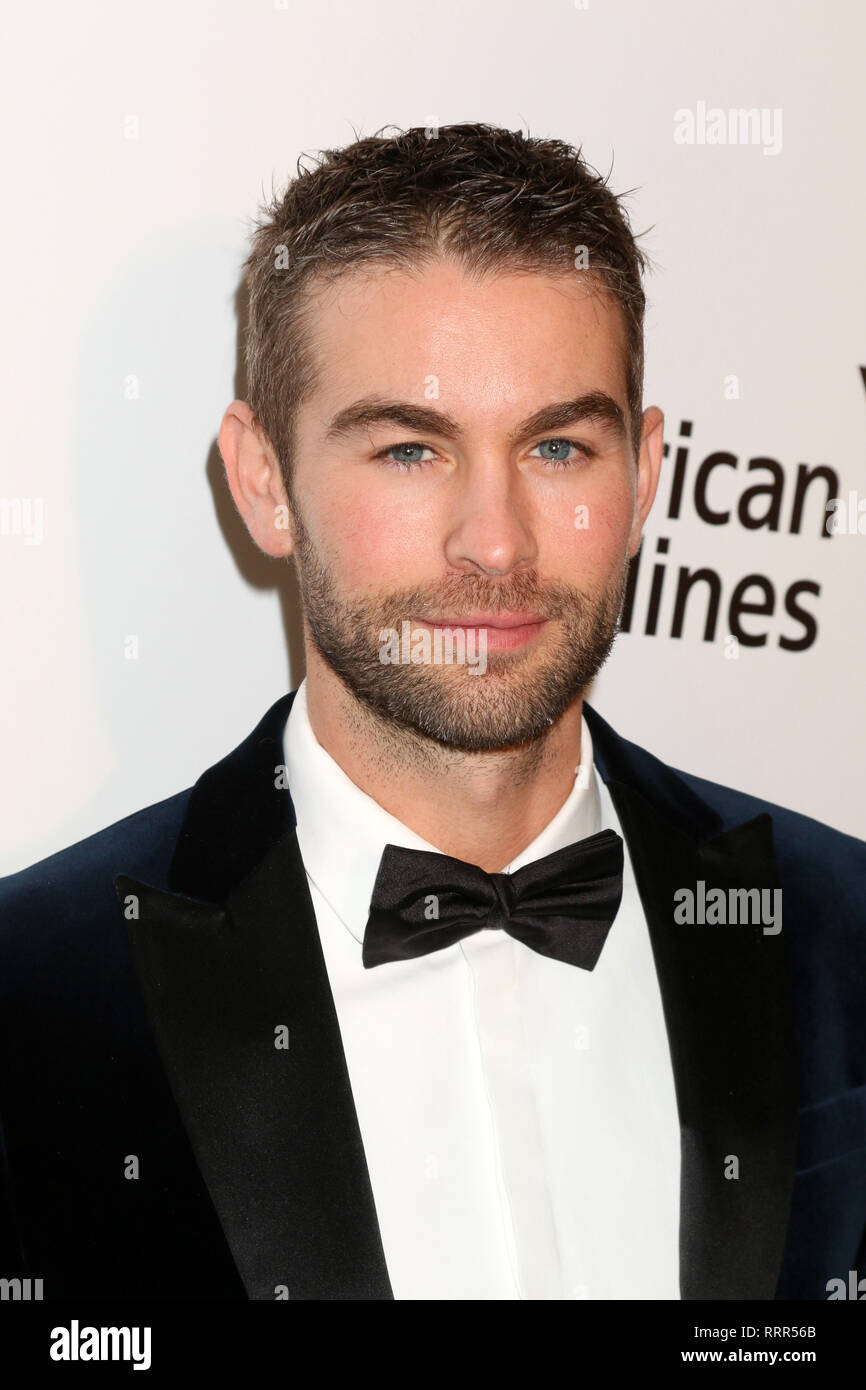 February 24, 2019 - West Hollywood, CA, USA - LOS ANGELES - FEB 24:  Chace Crawford at the Elton John Oscar Viewing Party on the West Hollywood Park on February 24, 2019 in West Hollywood, CA (Credit Image: © Kay Blake/ZUMA Wire) Stock Photo