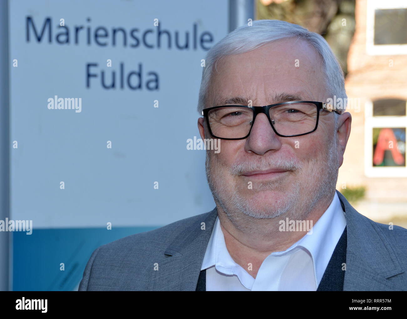 Fulda, Germany. 25th Feb, 2019. The director of the Marienschule