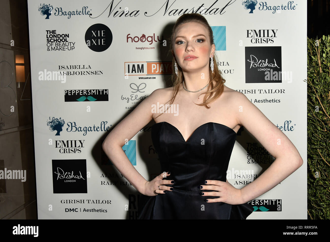London, UK. 26th Feb 2019. Beth Wareing is a Ballet Dancer performs at Nina Naustdal catwalk show SS19/20 collection by The London School of Beauty & Make-up at Bagatelle on 26 Feb 2019, London, UK. Credit: Picture Capital/Alamy Live News Stock Photo