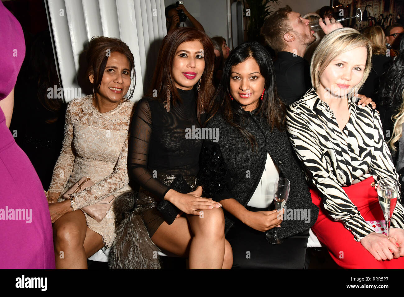London, UK. 26th Feb 2019. Arrivers at Nina Naustdal catwalk show SS19/20 collection by The London School of Beauty & Make-up at Bagatelle on 26 Feb 2019, London, UK. Credit: Picture Capital/Alamy Live News Stock Photo