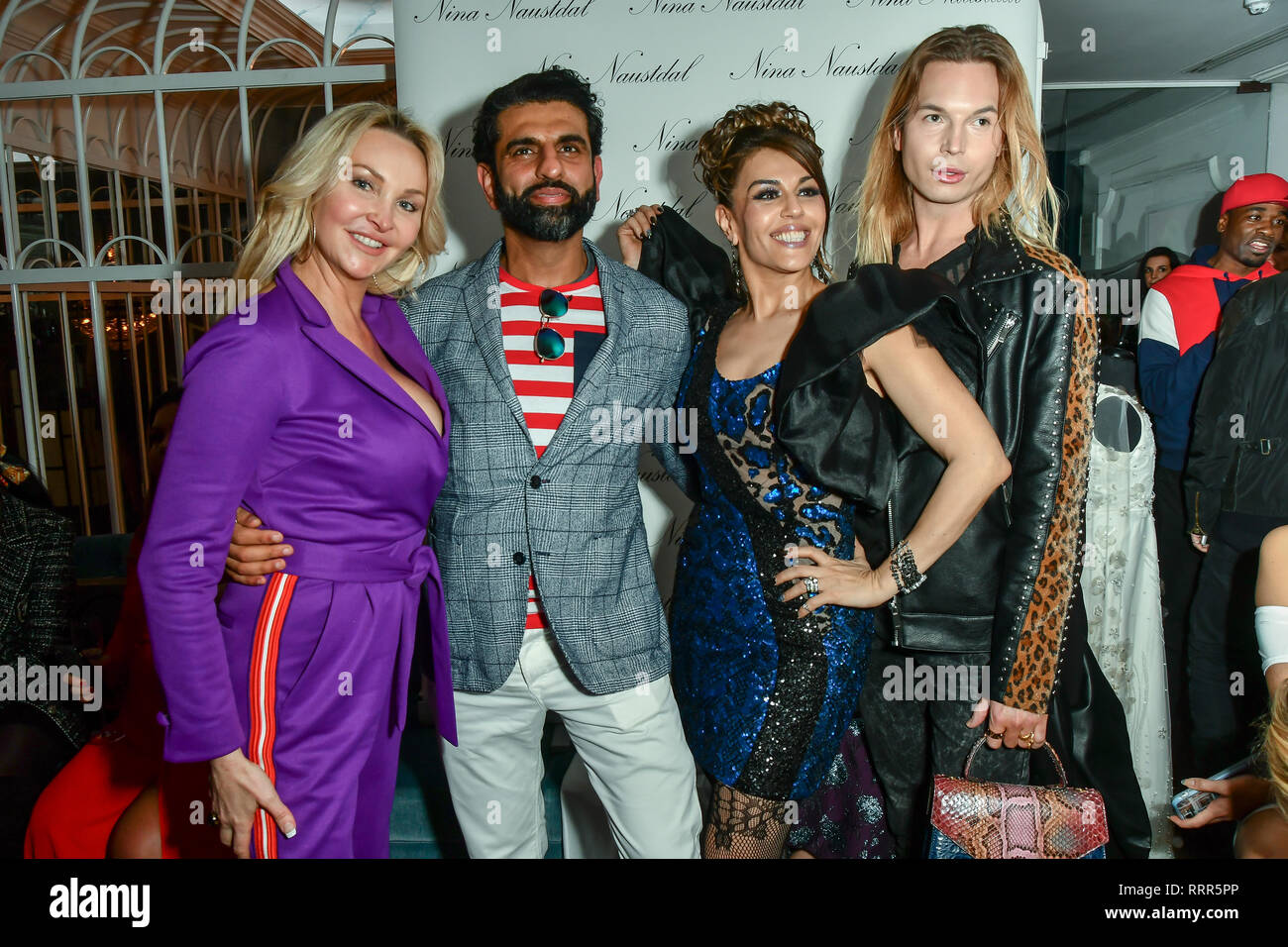 London, UK. 26th Feb 2019. Arrivers at Nina Naustdal catwalk show SS19/20 collection by The London School of Beauty & Make-up at Bagatelle on 26 Feb 2019, London, UK. Credit: Picture Capital/Alamy Live News Stock Photo