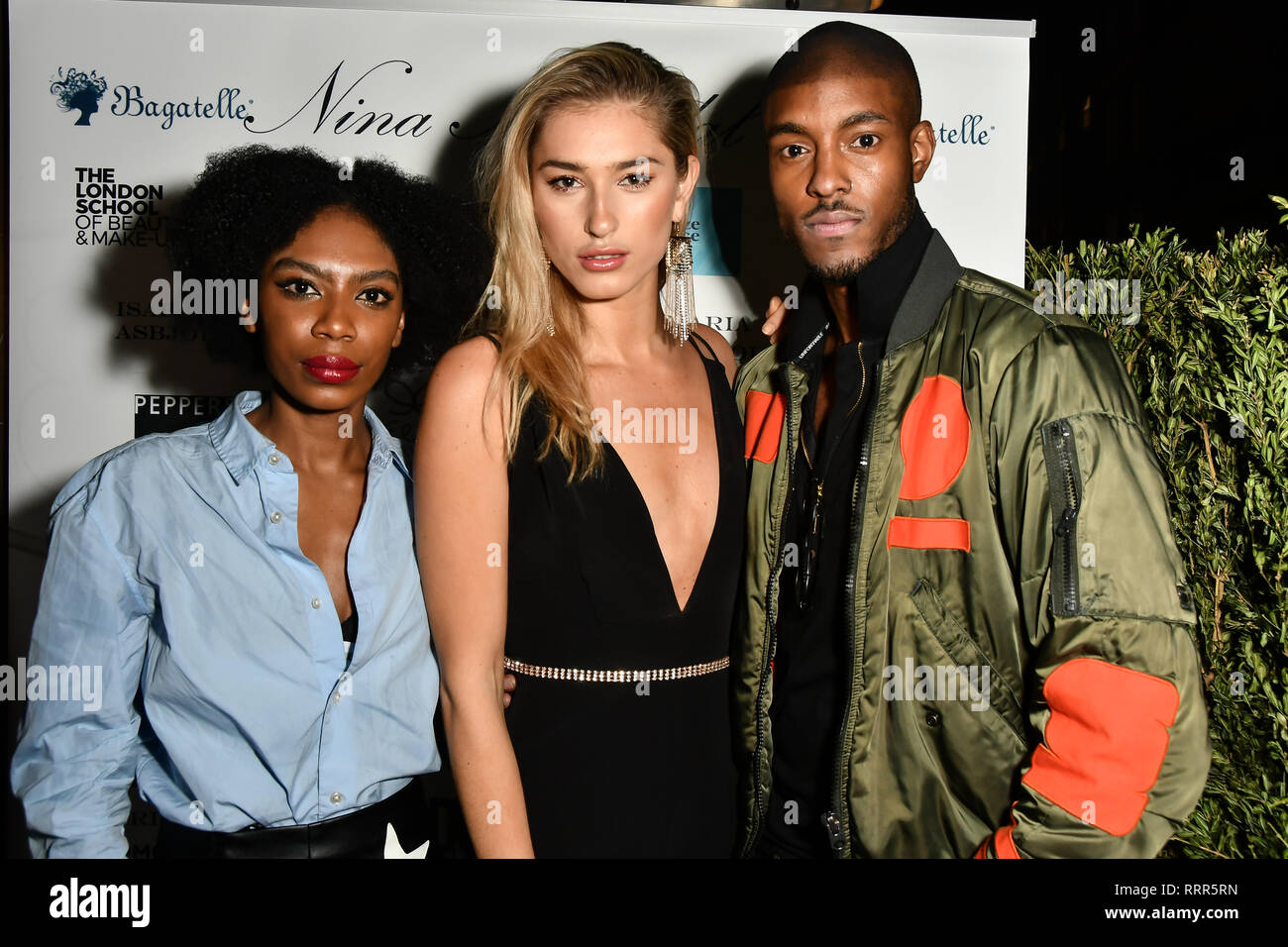 London, UK. 26th Feb 2019. Tonique Campbell, Lilly Douse, and Stefan