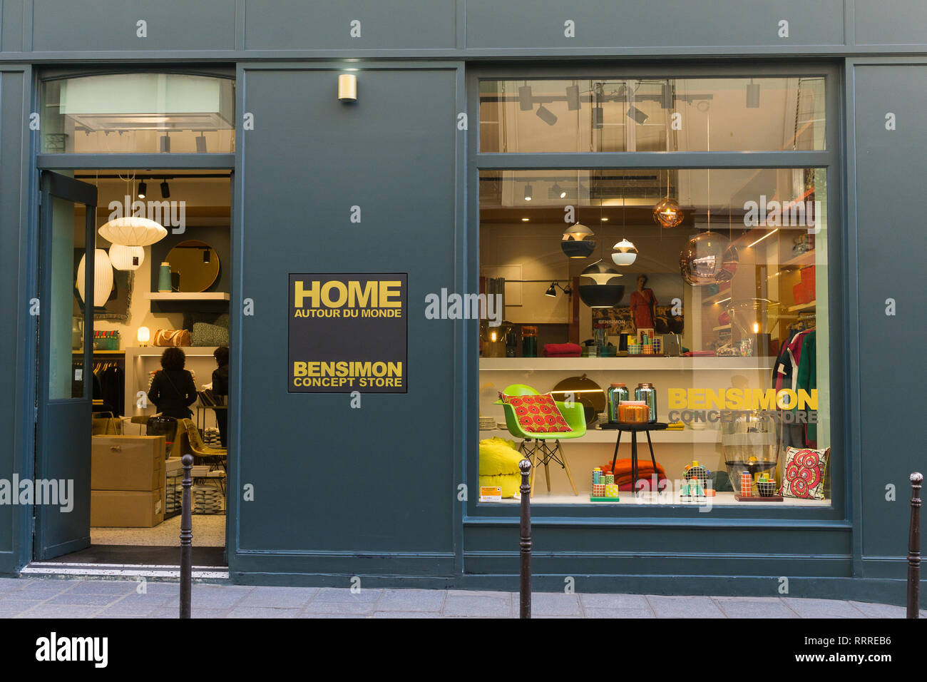 Bensimon Home Autour Du Monde - concept store in Marais district of Paris, France. Stock Photo