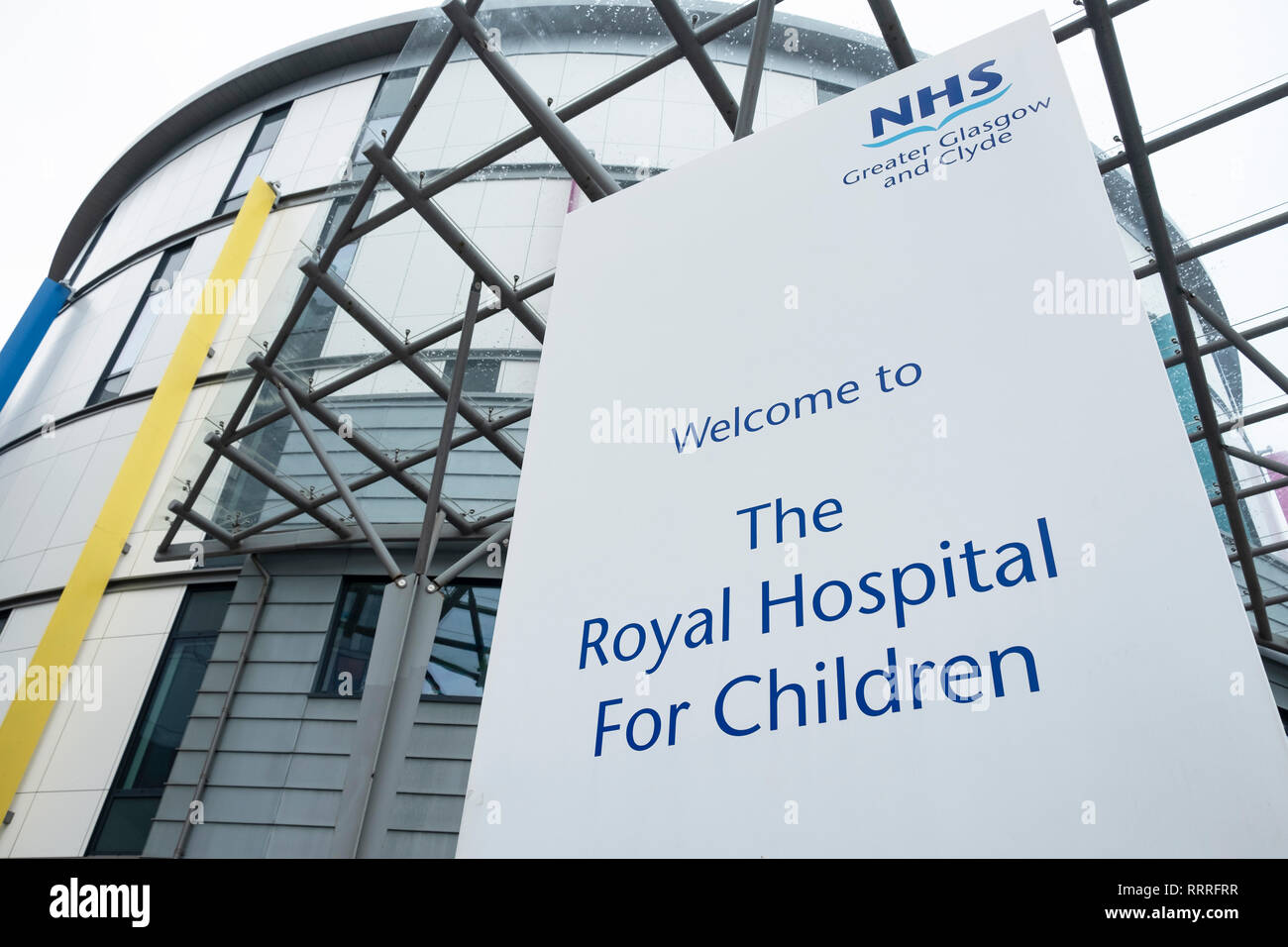 Exterior view of the new Royal Hospital for Children in Glasgow, Scotland ,UK Stock Photo