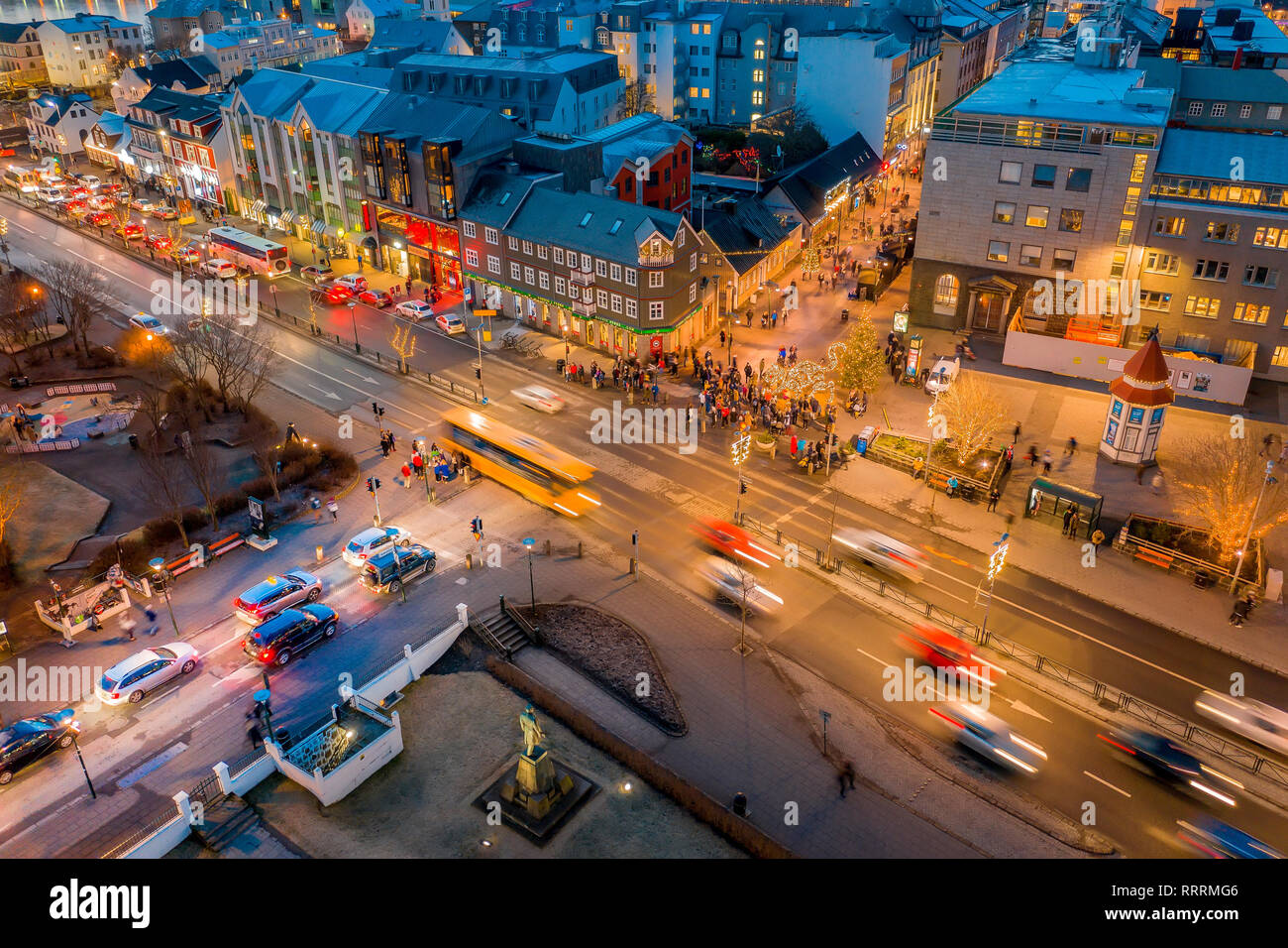 Christmas celebrations, Reykjavik, Iceland Stock Photo