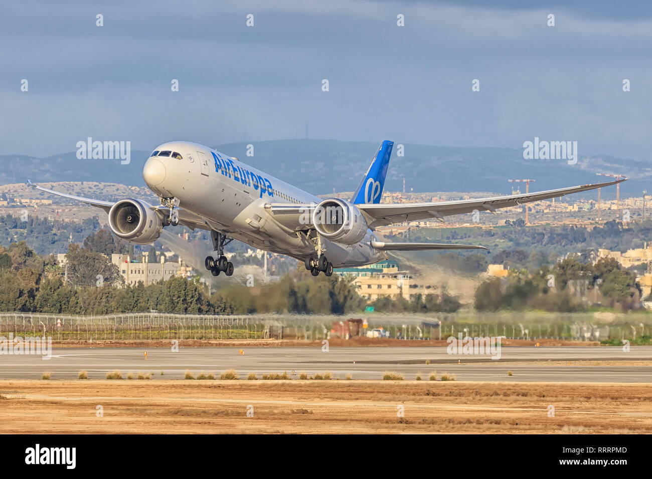 TEL AVIV, ISRAEL-February 24, 2019: Boeing 787 of Air Europa At Ben-Gurion international Airport. Stock Photo