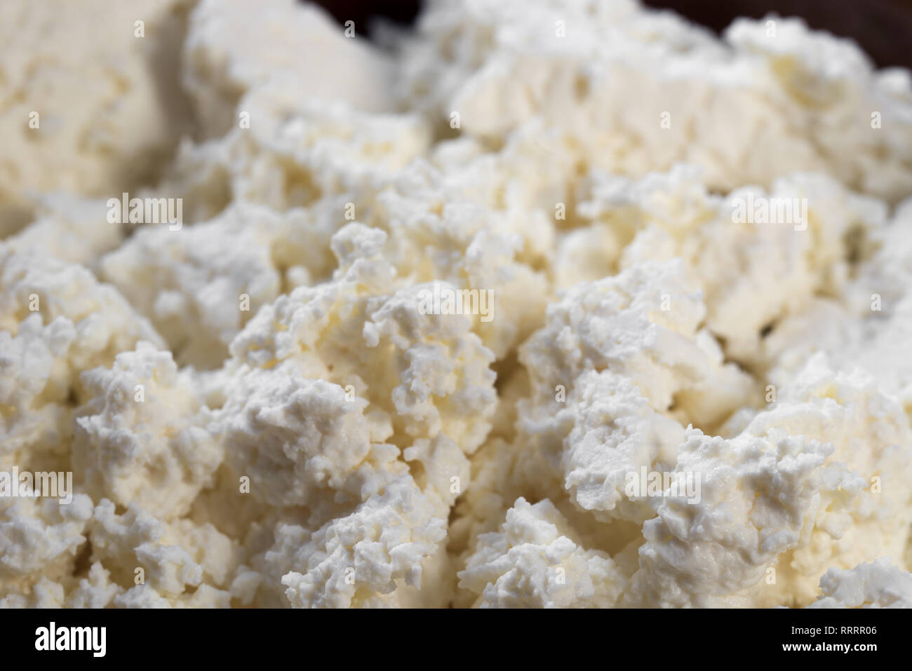 fresh homemade white cottage cheese macro Stock Photo Alamy