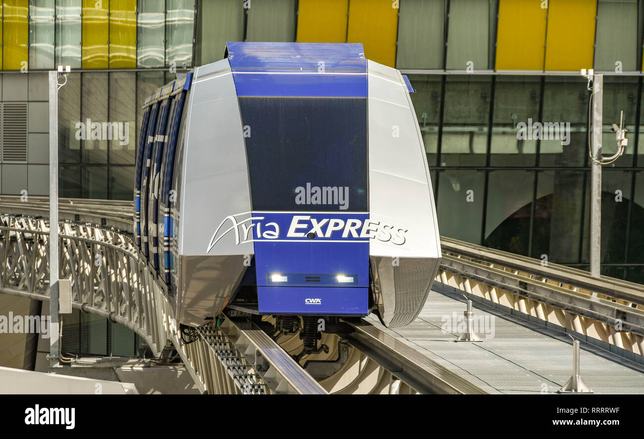 LAS VEGAS, NEVADA, USA FEBRUARY 2019 The Aria Express, which is a