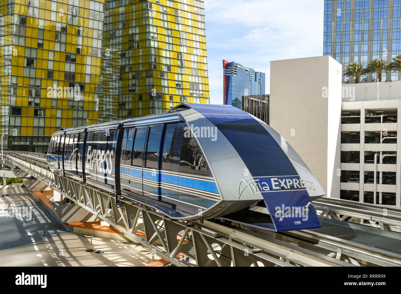 LAS VEGAS, NEVADA, USA FEBRUARY 2019 The Aria Express, which is a