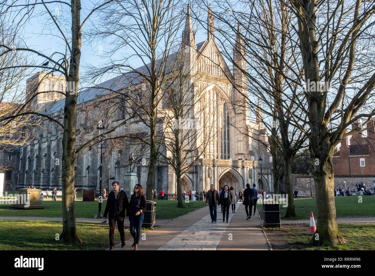 Winchester Cathedral, Winchester, UK Stock Photo Alamy
