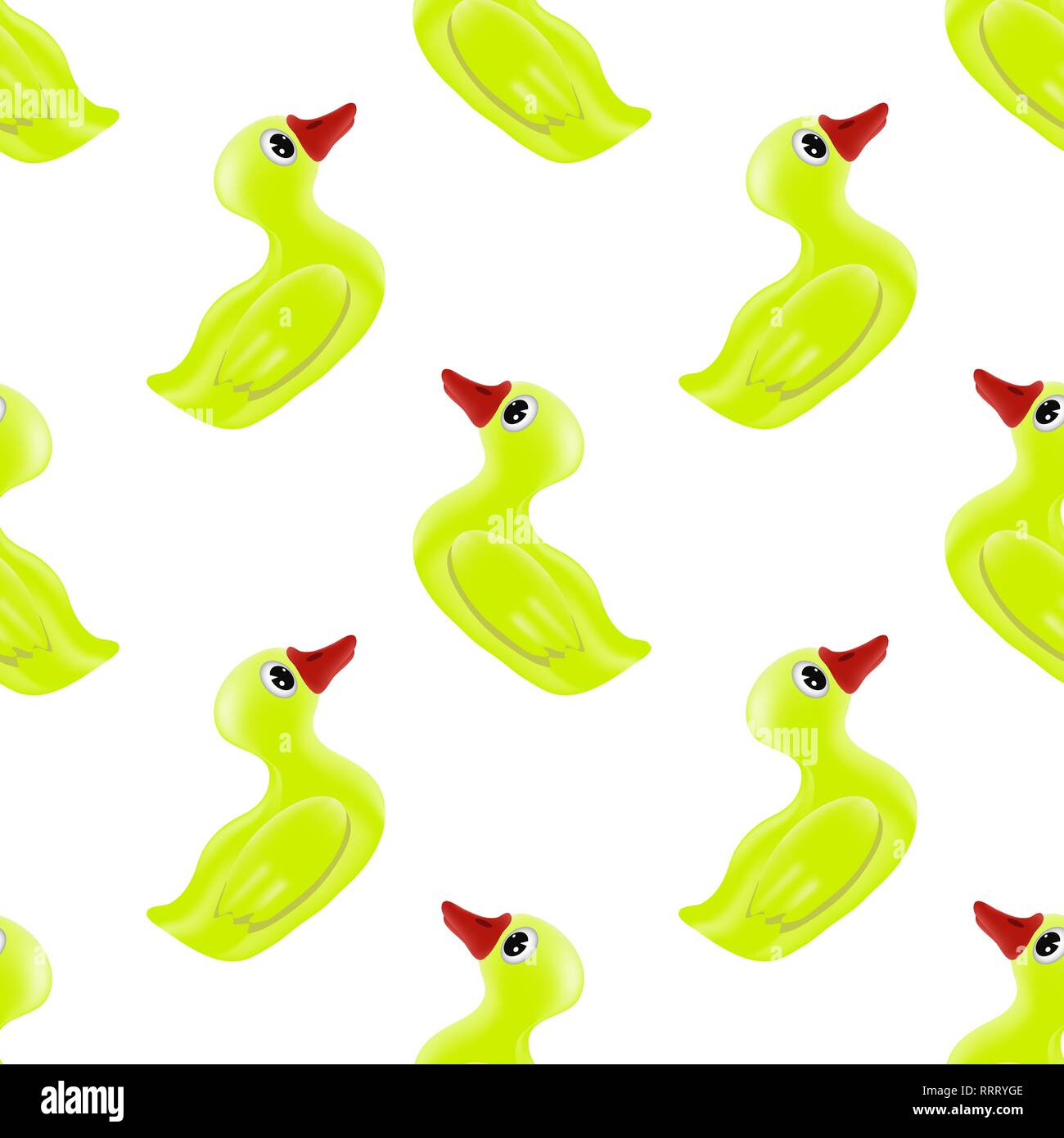 Funny Rubber Yellow Duck Seamless Pattern Stock Vector Image & Art Alamy
