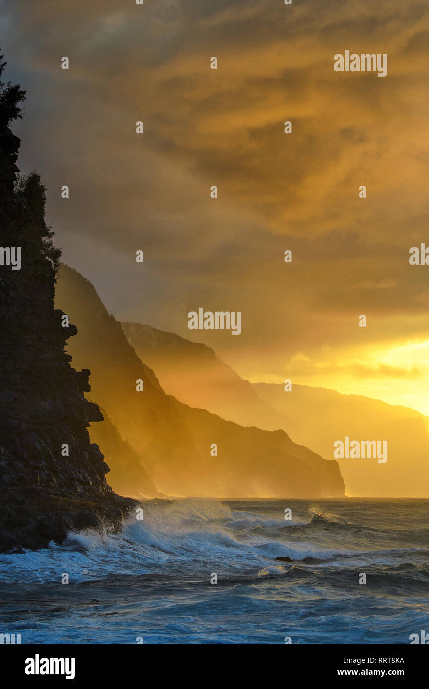 South Pacific, USA, Hawaii, Hawaiian, Island, Kauai, Na Pali Coast