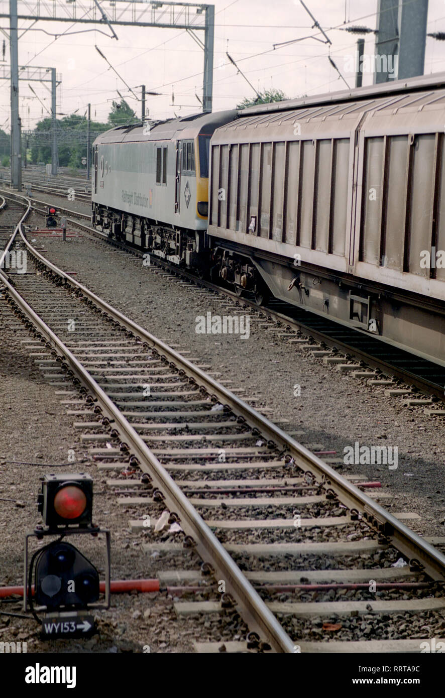 Class 92 Locomotive On A Freight Train Stock Photo Alamy