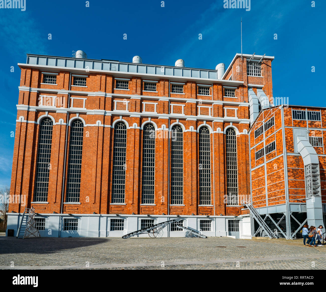 Lisbon, Portugal Feb 25, 2019 Wideangle view of the Tejo Power