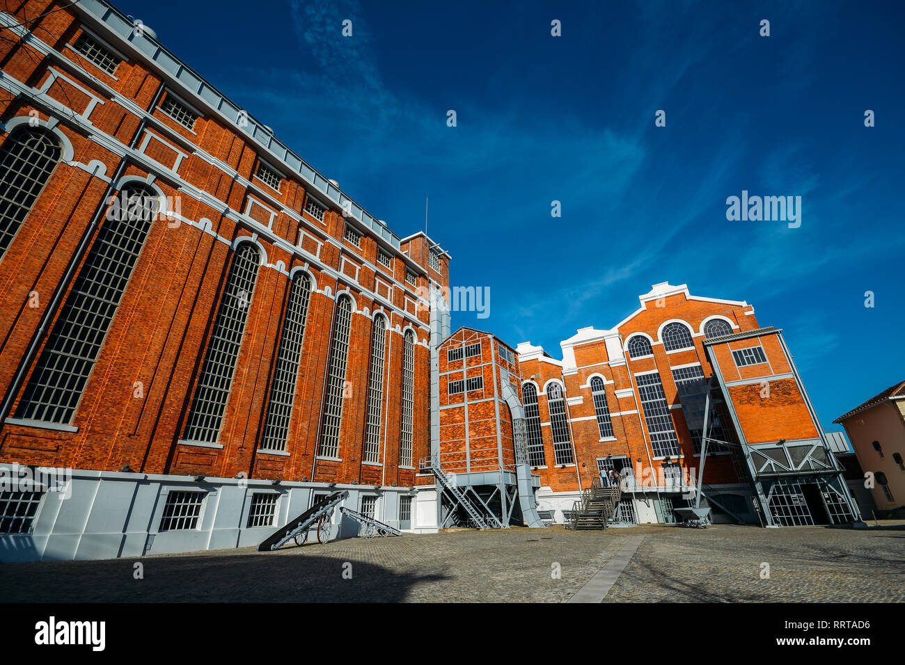Lisbon, Portugal Feb 25, 2019 Wideangle view of the Tejo Power