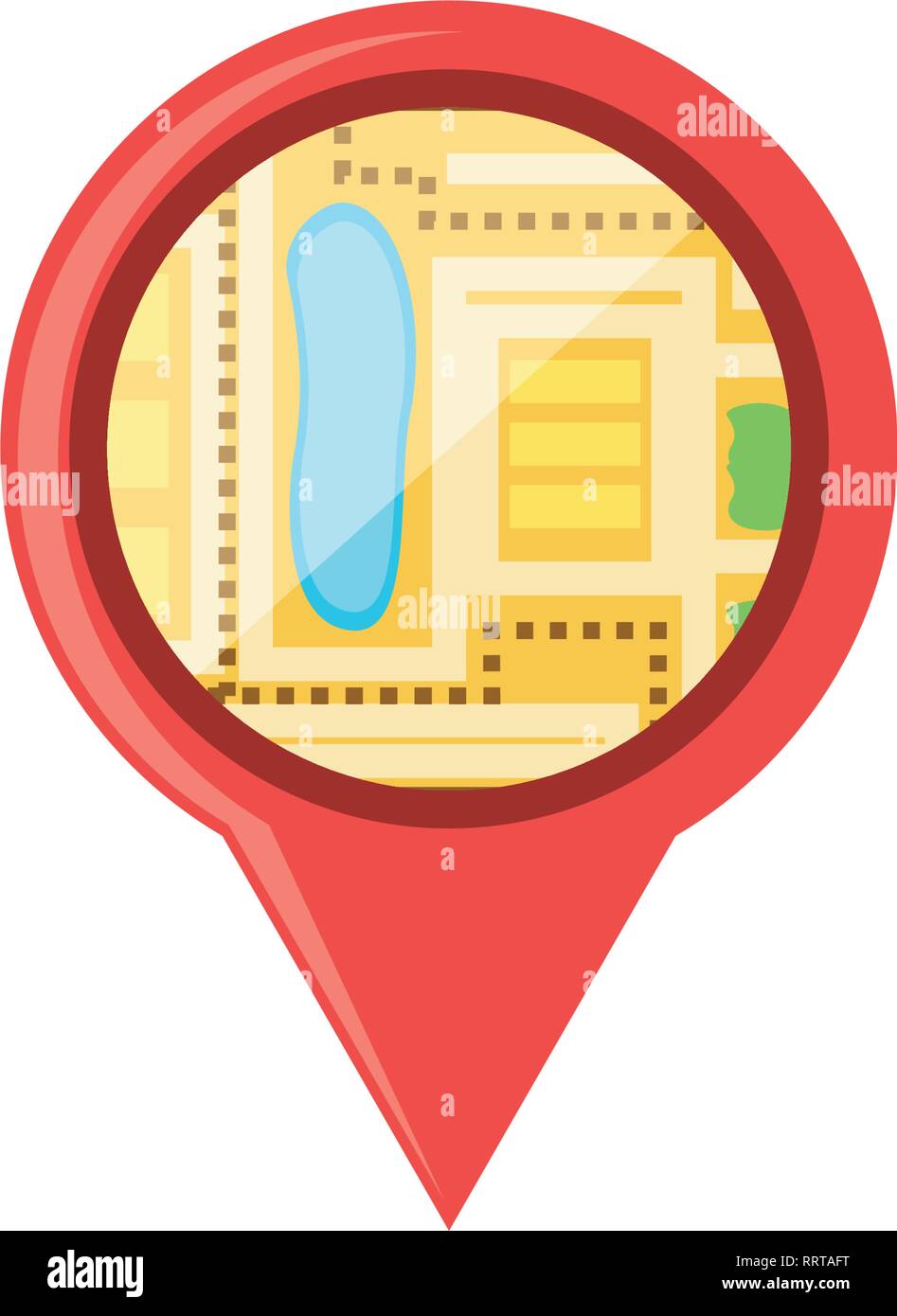 pin pointer location with map guide vector illustration design Stock ...