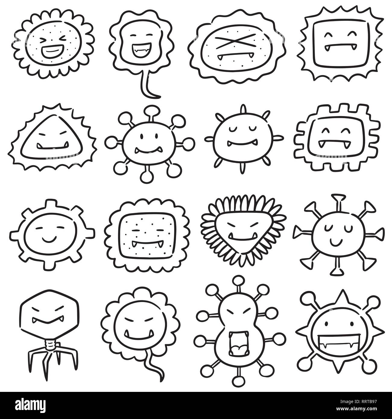 vector set of bacteria and virus Stock Vector Image & Art - Alamy