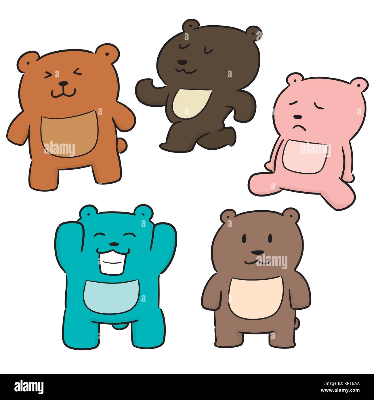 vector set of bear Stock Vector Image & Art - Alamy