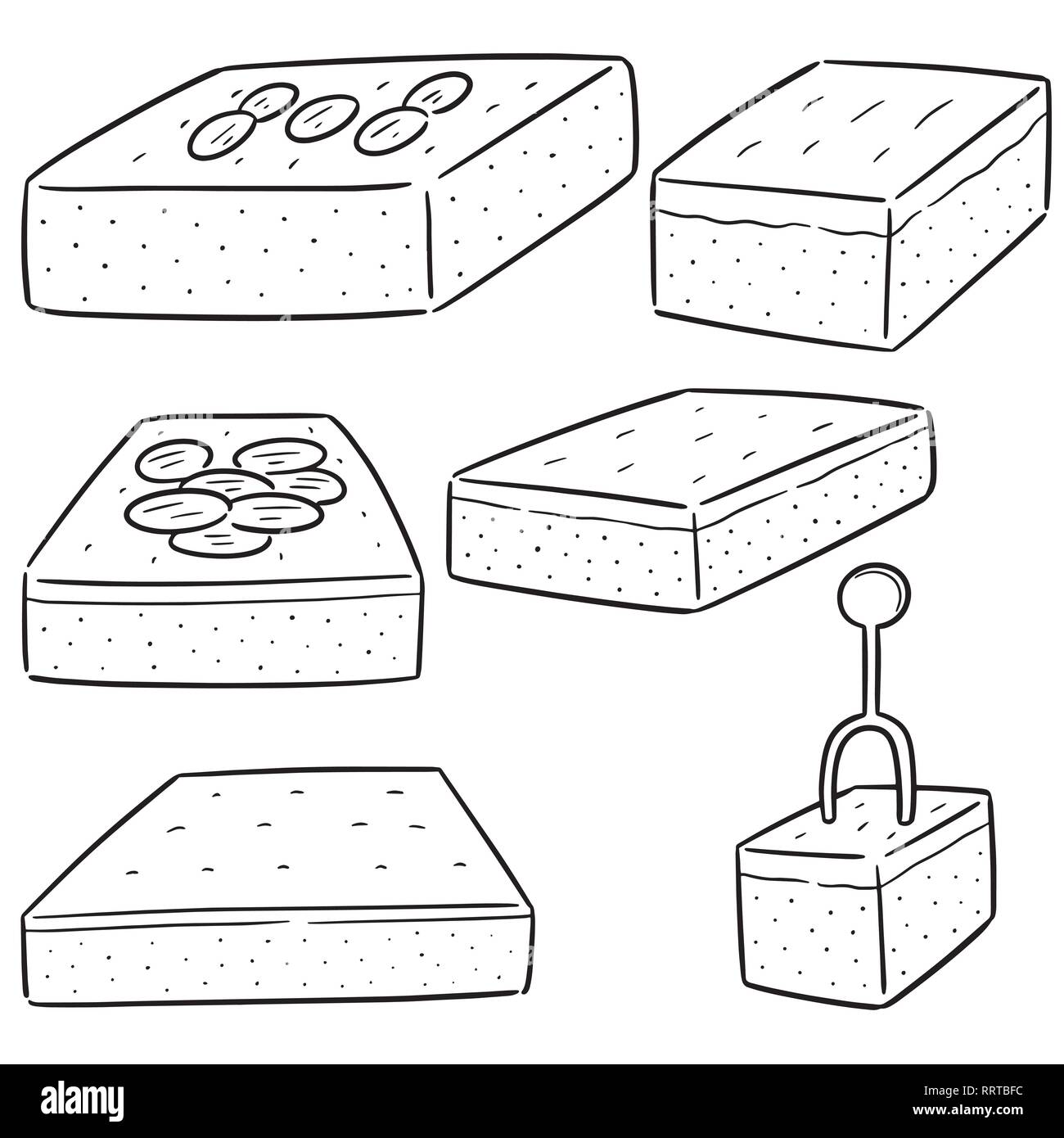 vector set of brownies Stock Vector Image &amp; Art - Alamy