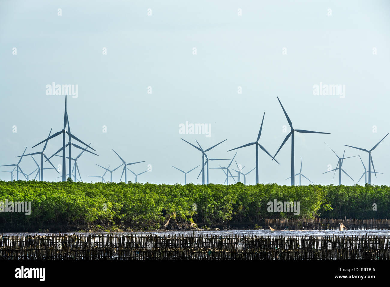 landscape with Turbine Green Energy Electricity, Windmill for electric