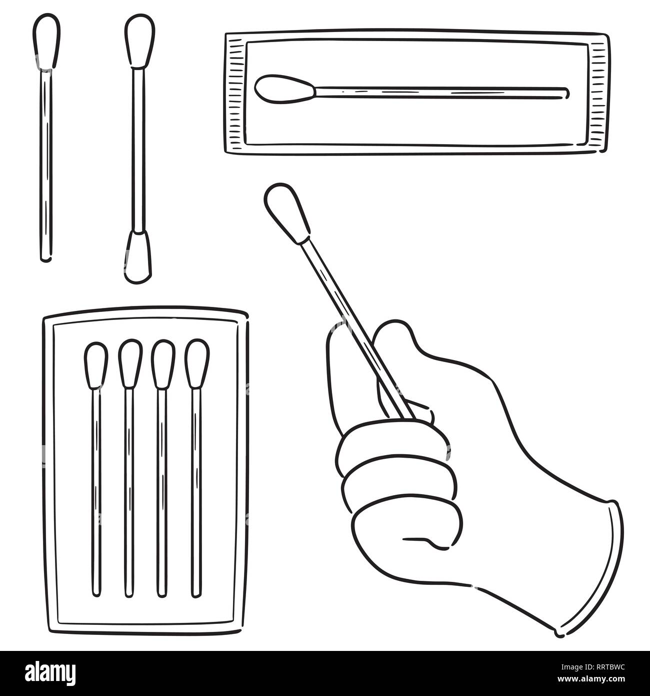 vector set of cotton swab Stock Vector Image & Art Alamy