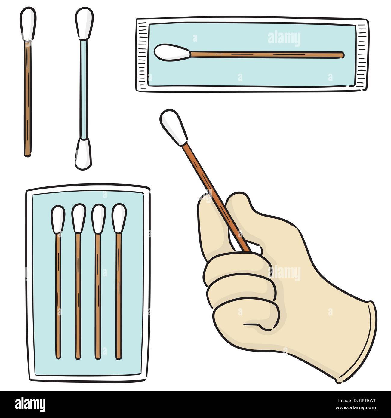 vector set of cotton swab Stock Vector Image & Art Alamy
