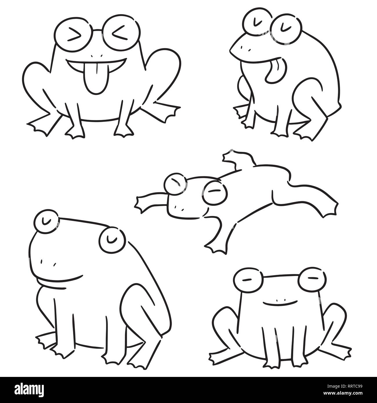 vector set of frog Stock Vector Image & Art - Alamy