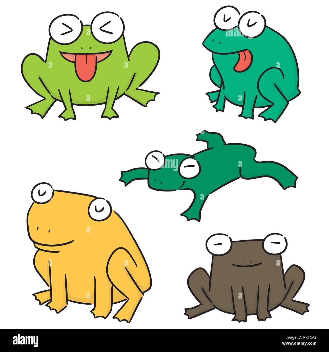 vector set of frog Stock Vector Image & Art - Alamy