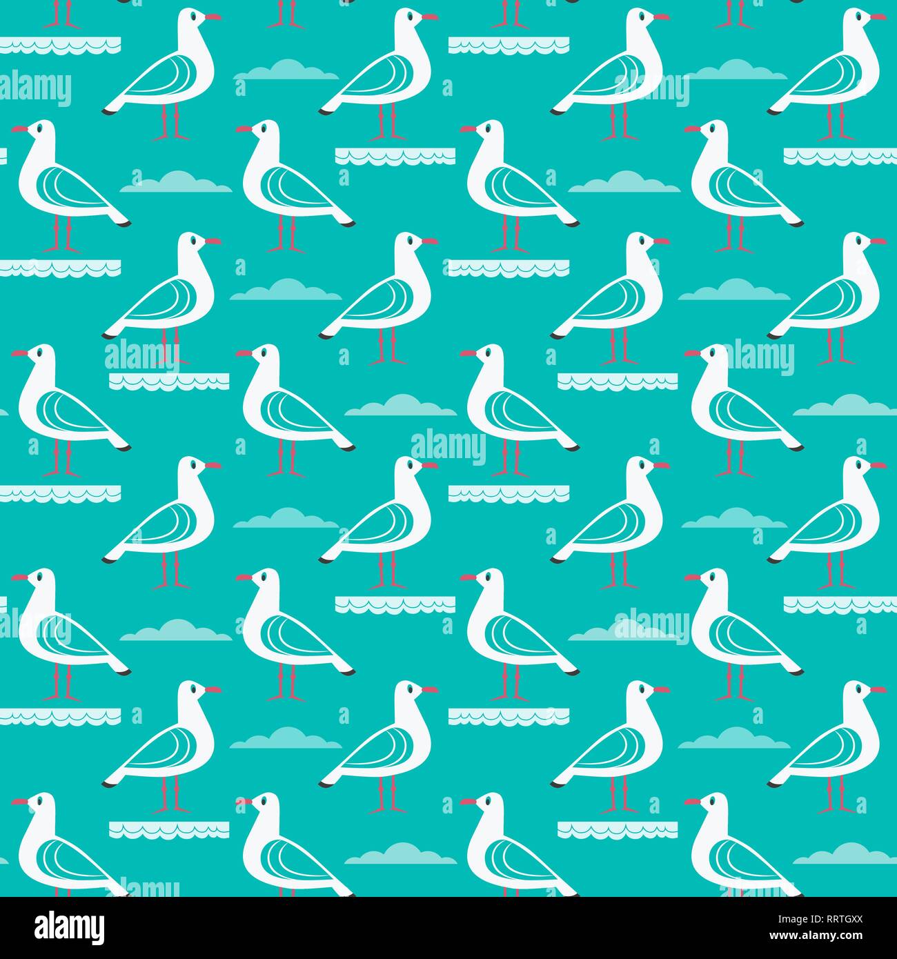 Maritime seamless pattern Stock Vector