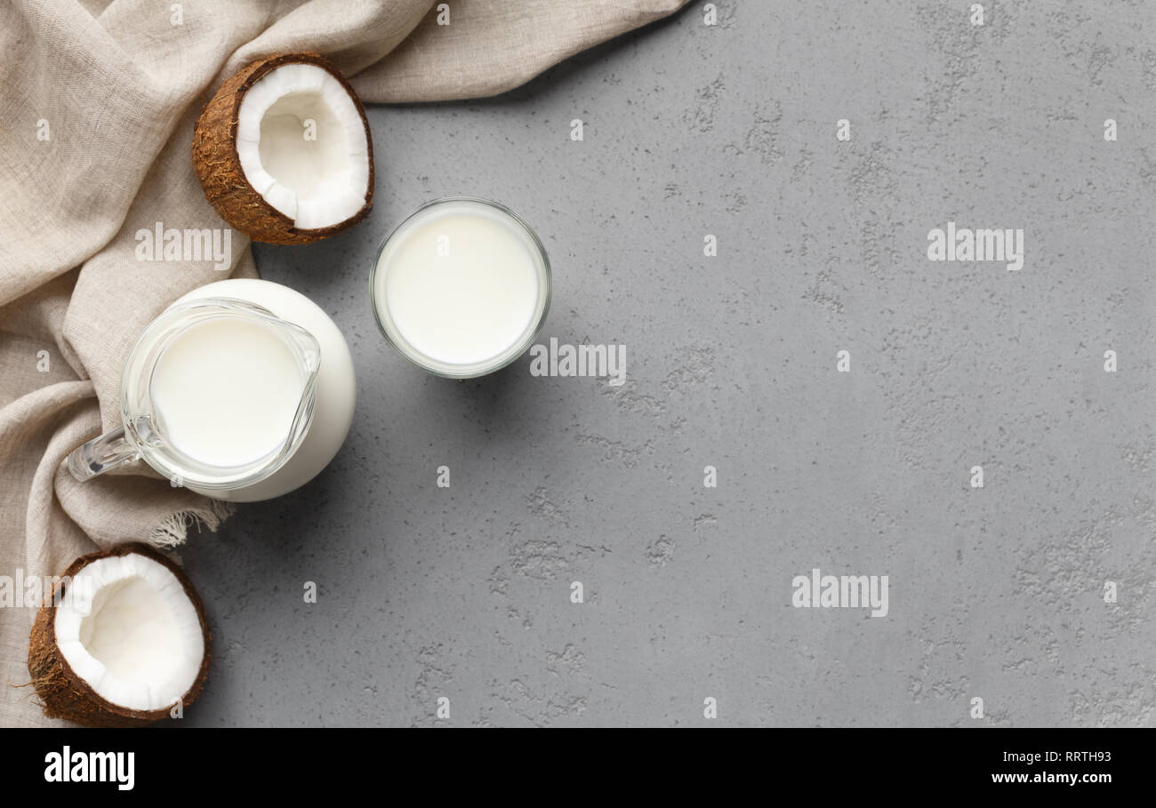 Coconut and coco milk composition Stock Photo Alamy