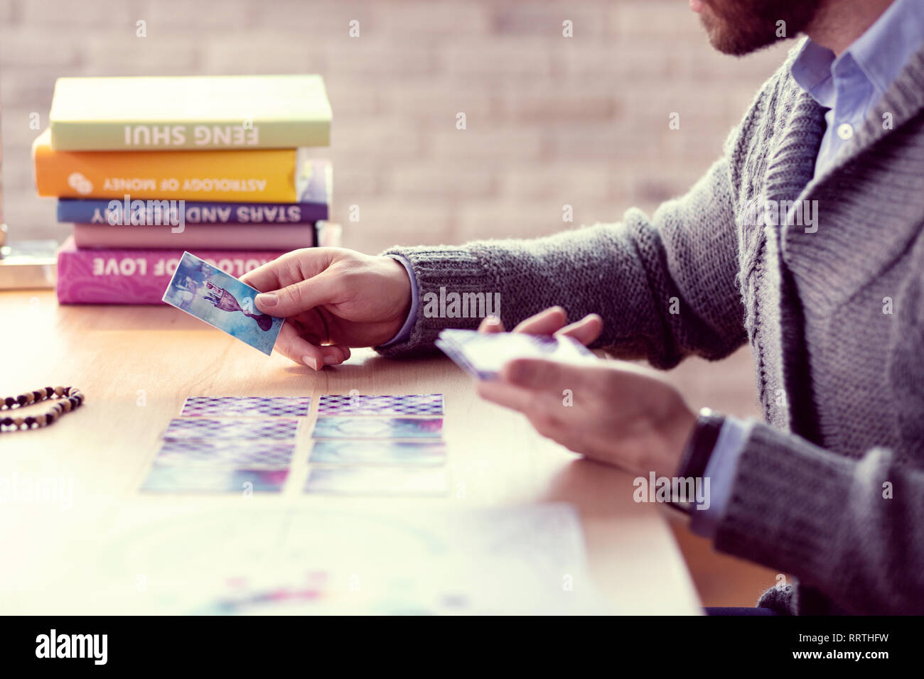 Close up of a special tarot card Stock Photo