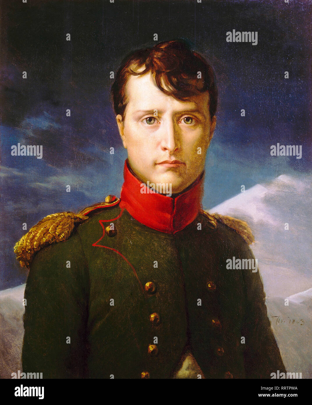 Napoleon Bonaparte, First Consul, 1803, portrait painting by Francois Gerard Stock Photo