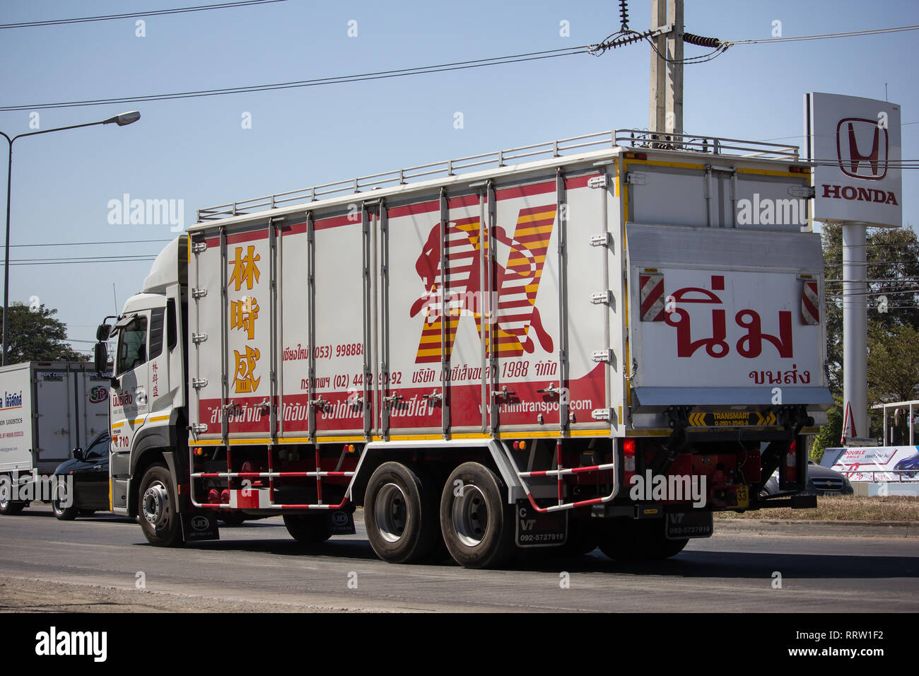 Chiangmai Thailand February 7 2019 Truck Of Nim See Seng Transport 1988 Company Photo At Road No 121 About 8 Km From Downtown Chiangmai Thailan Stock Photo Alamy