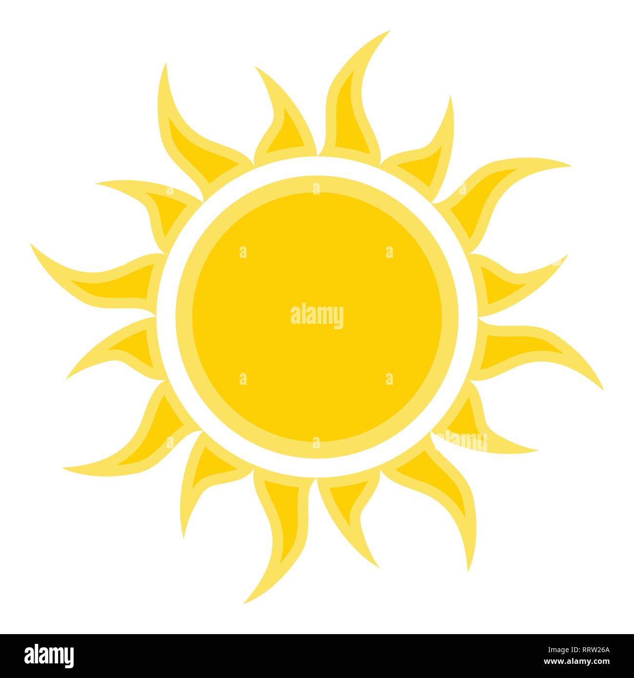 flat sun icon symbol. Vector illustration for design Stock Vector