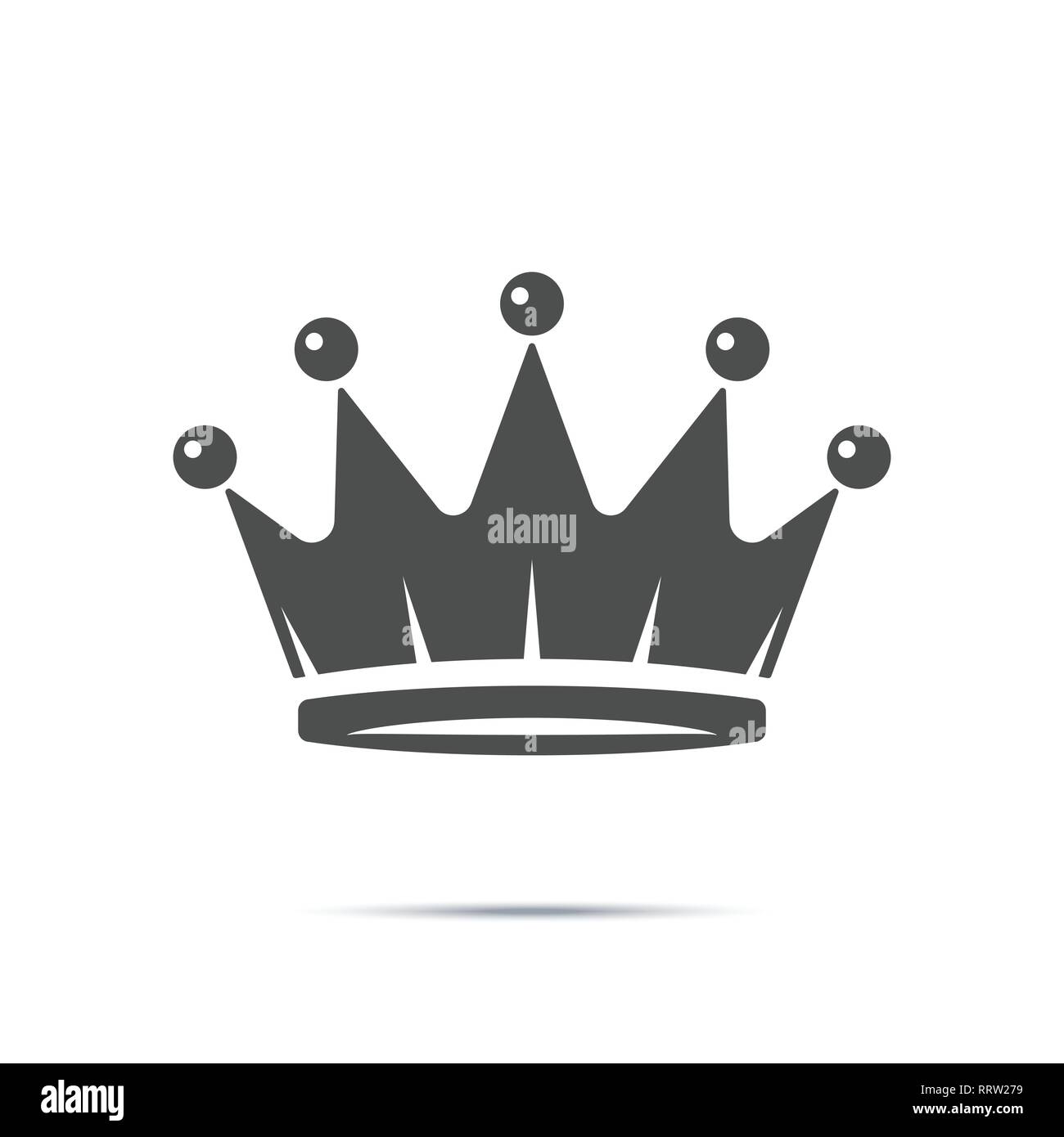 Crown Icon in trendy flat style isolated on white background. Royal ...