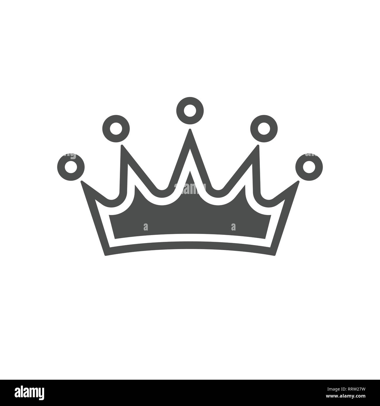 Crown Icon in trendy flat style isolated on white background. Royal ...