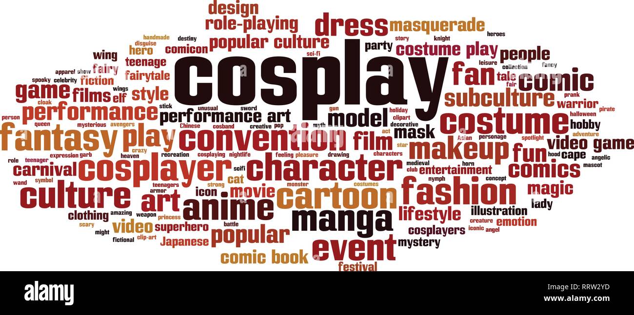 Cosplay word cloud concept. Vector illustration Stock Vector Image ...