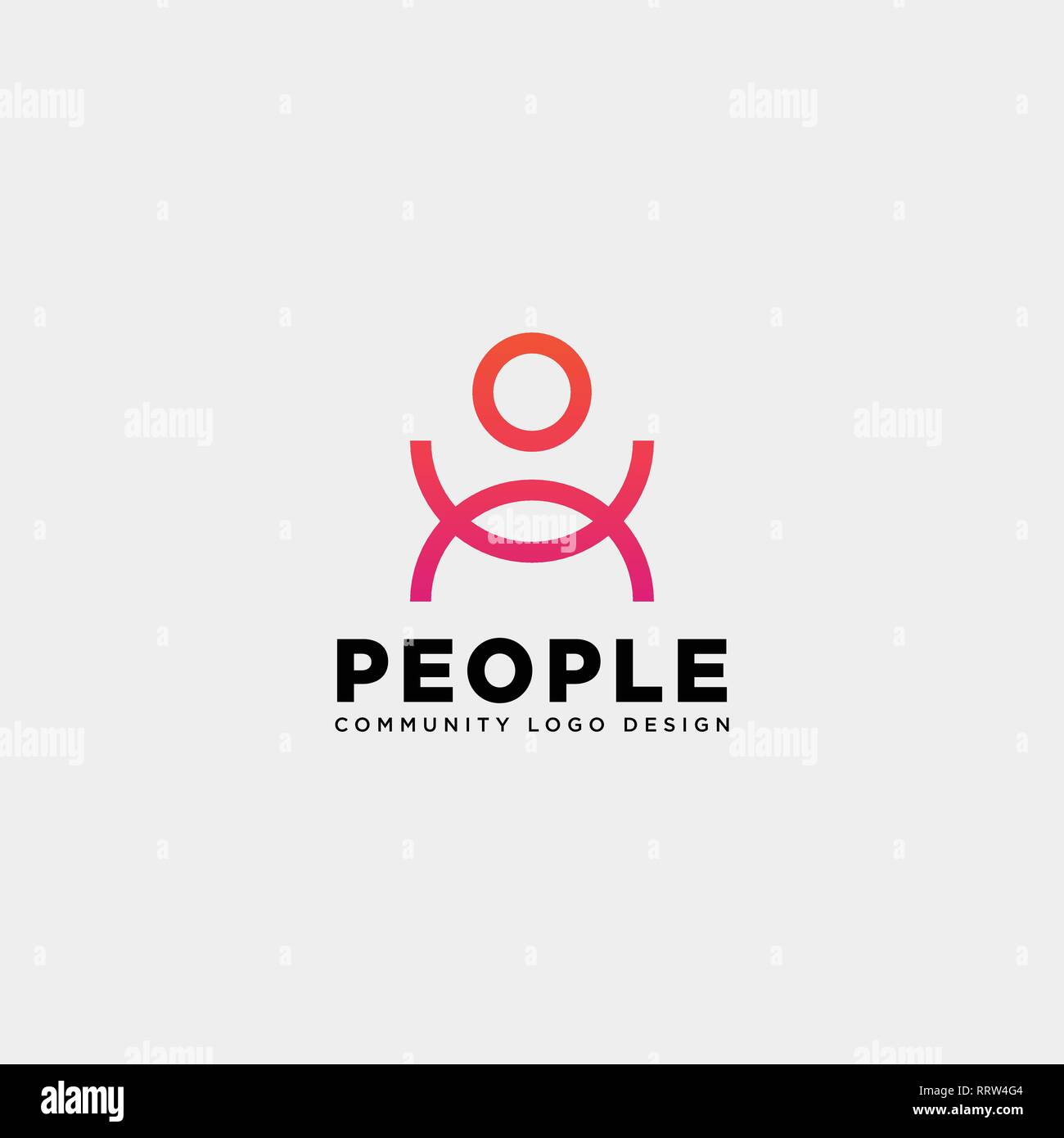 community human logo template vector illustration icon element isolated ...