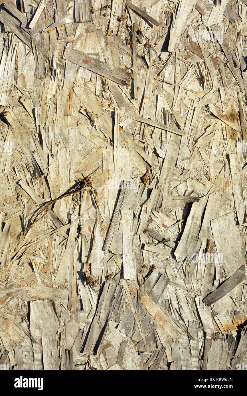 Old wood panel Oriented strand board Stock Photo