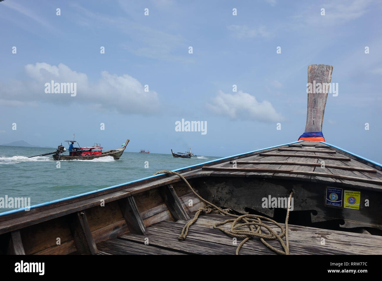 Long-tail boat in Thailand Stock Photo
