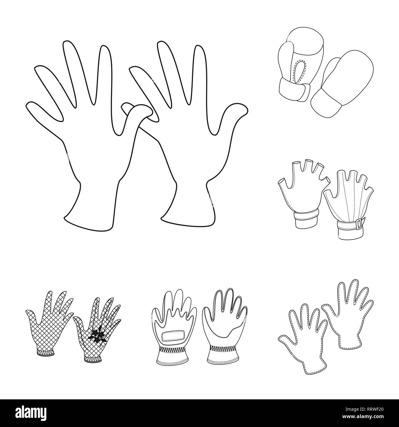 Vector design of accessory and style icon. Set of accessory and distinctive stock symbol for web. Stock Vector