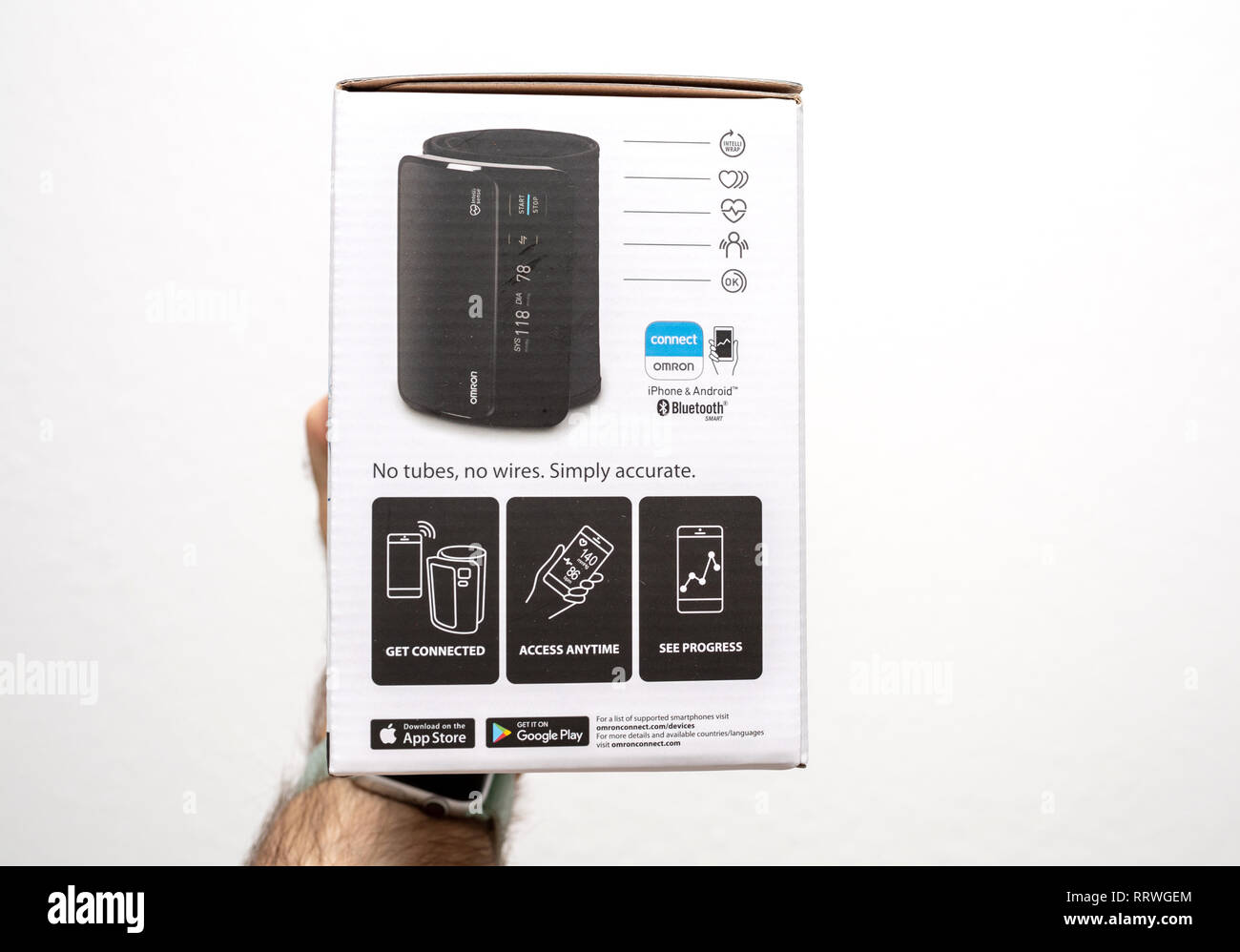 https://c8.alamy.com/comp/RRWGEM/paris-france-oct-30-2018-pictograms-and-instructions-on-cardboard-box-of-omron-evolv-bluetooth-wireless-upper-arm-blood-pressure-monitor-against-white-background-RRWGEM.jpg