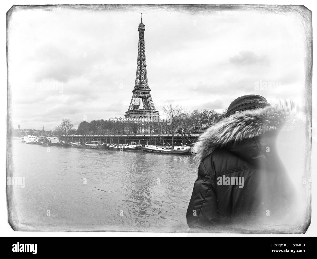 Rain swollen river Black and White Stock Photos & Images - Alamy