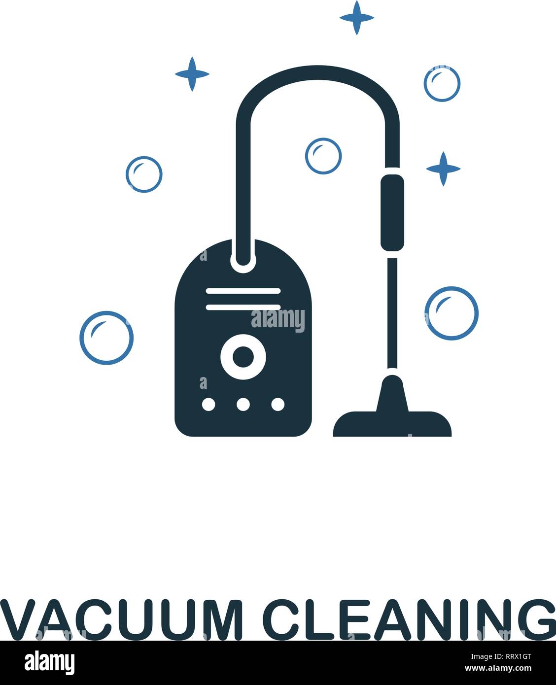 Vacuum Cleaning icon. Creative two colors design from cleaning icons collection. UI and UX usage. Illustration of vacuum cleaning icon. Pictogram Stock Vector