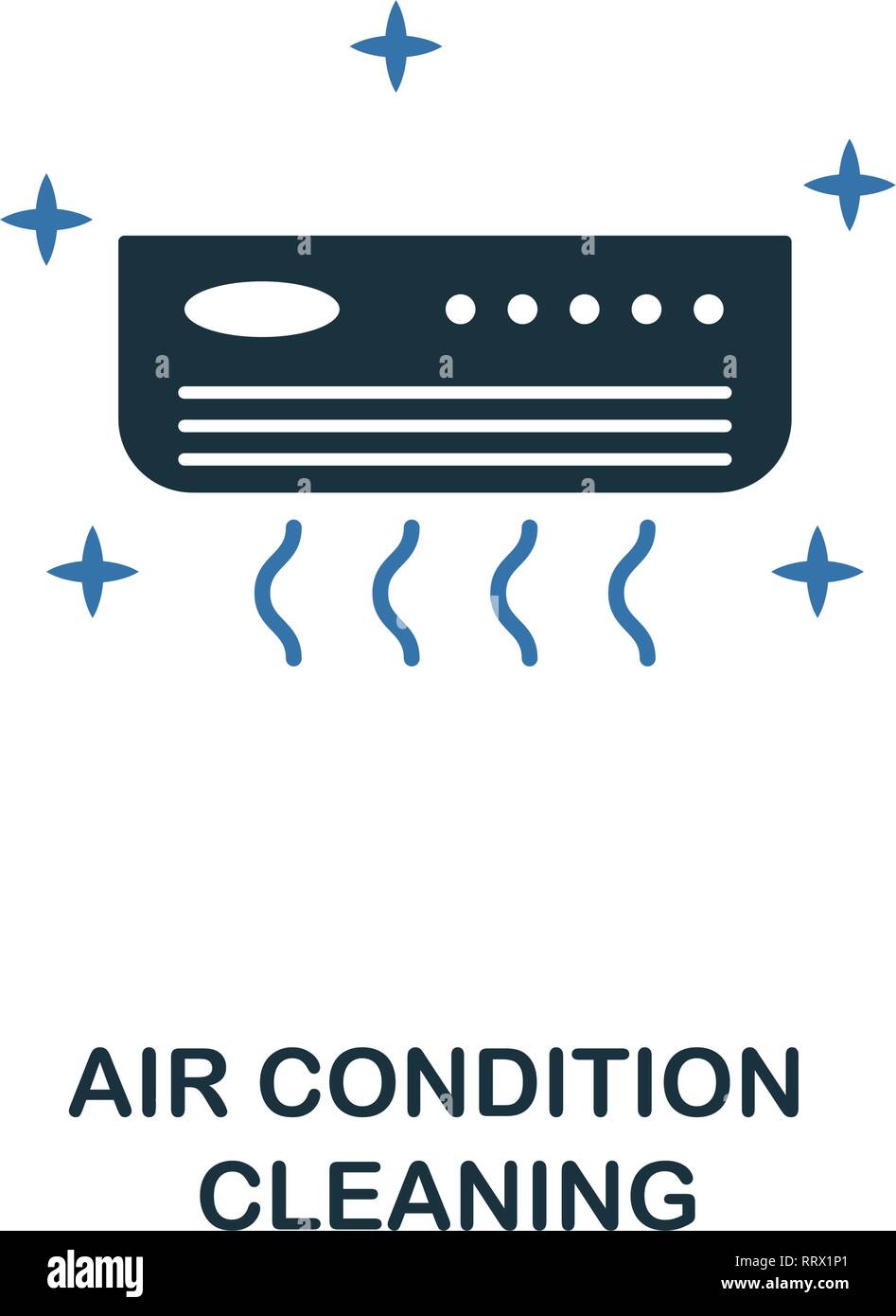 Air Condition Cleaning icon. Creative two colors design from cleaning icons collection. UI and UX usage. Illustration of air condition cleaning icon Stock Vector