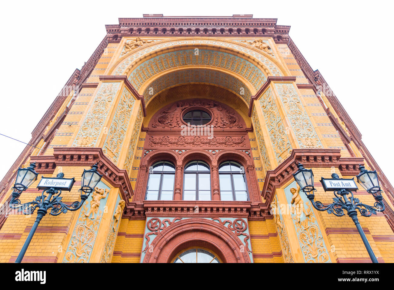 Berlin, Germany. particular of the historic post office in oranienburger street in the mitte district Stock Photo