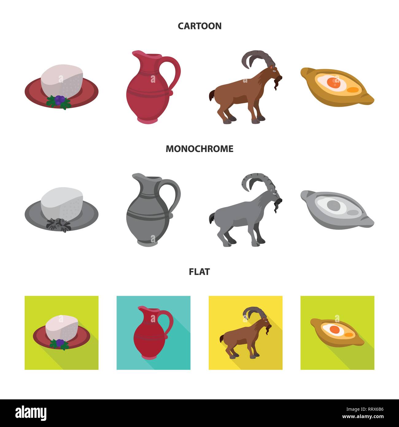 Vector illustration of culture and sightseeing symbol. Set of culture