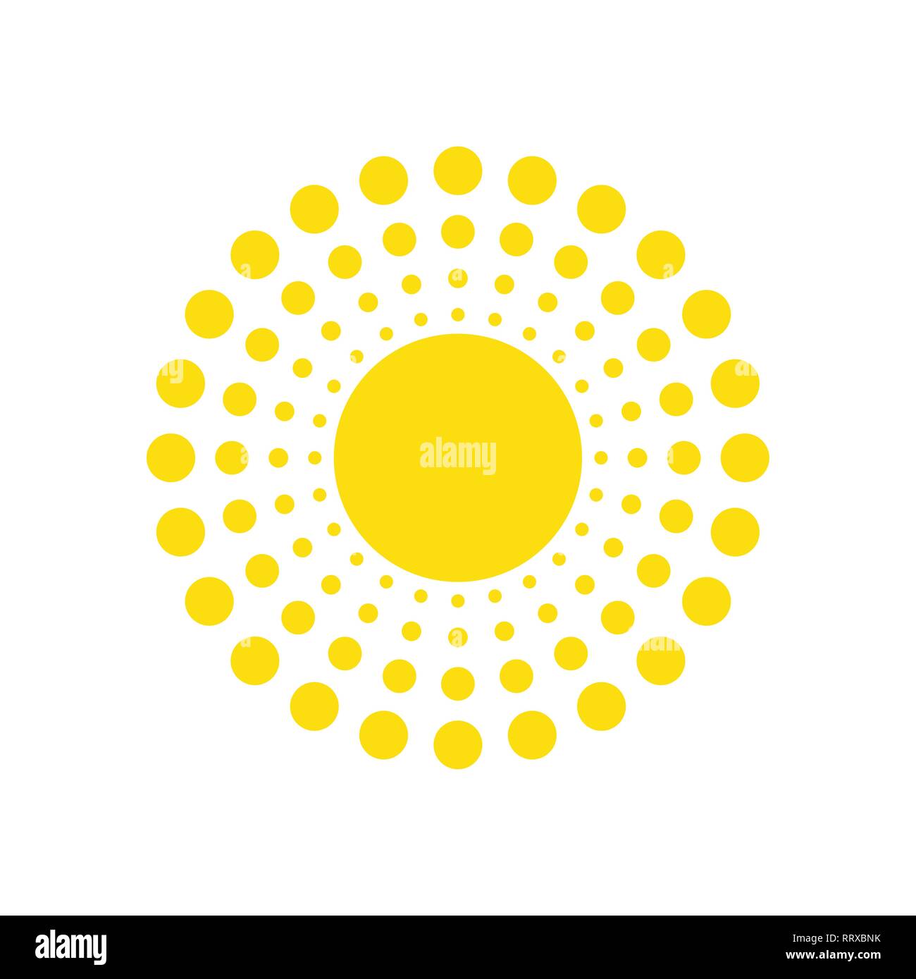 Sun icon on white background for graphic and web design, Modern simple ...